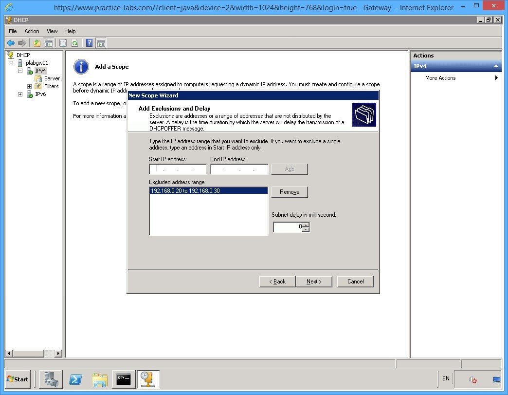 Practice Labs screenshot.